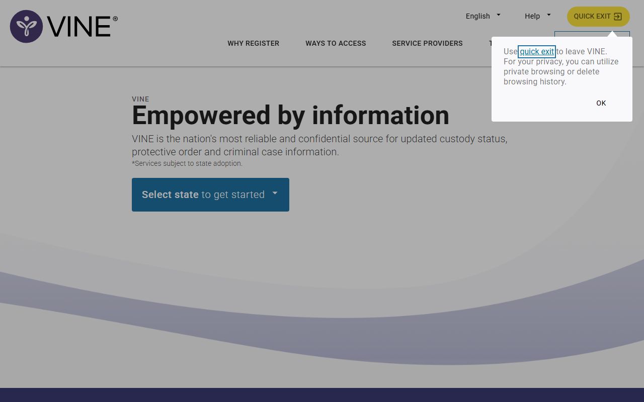 Wyandot County inmate records VINELink custody notification portal